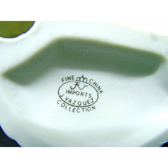 Vintage J. Vazquez Collection Bear With Hammer Porcelain Figurine Fine China 5" - Picture 8 of 12